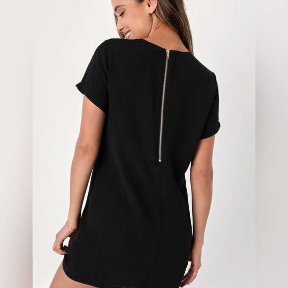 Shift and Shout Black Shift Dress - Picture 5 of 8